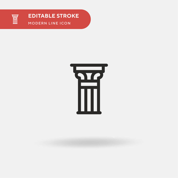 Column Simple vector icon. Illustration symbol design template for web mobile UI element. Perfect color modern pictogram on editable stroke. Column icons for your business project - Vector, Image