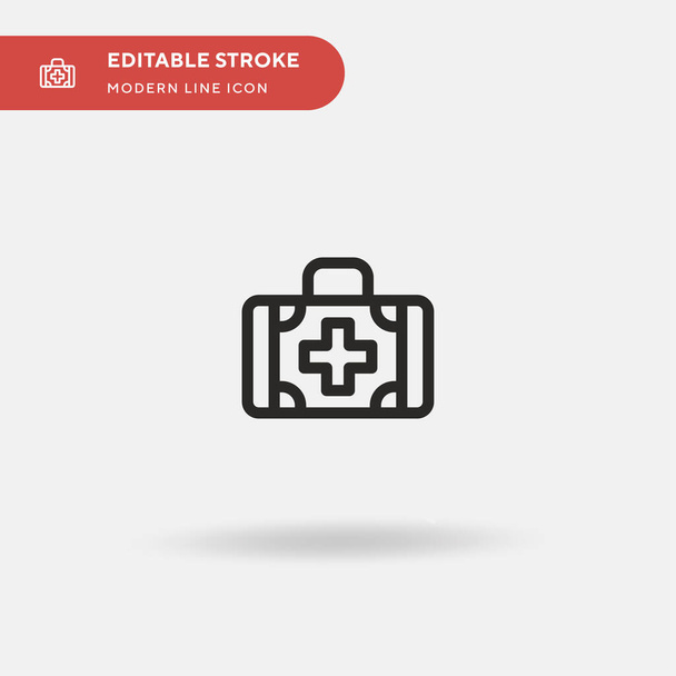 First Aid Kit Simple vector icon. Illustration symbol design template for web mobile UI element. Perfect color modern pictogram on editable stroke. First Aid Kit icons for your business project - Vector, Image