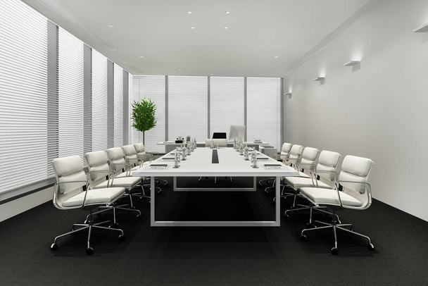 Sala spotkań biznesowych 3d na wysokim biurowcu - Zdjęcie, obraz