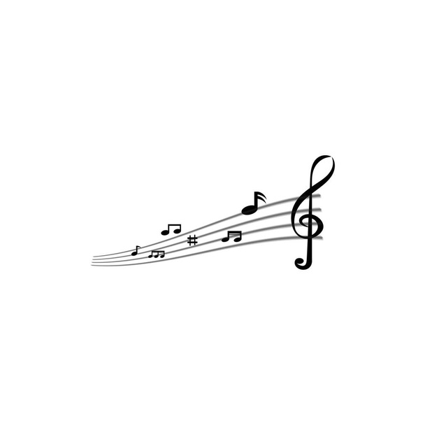 Σχέδιο εικονογράφησης εικονιδίων σημειώσεων μουσικών φύλλων  - Διάνυσμα, εικόνα