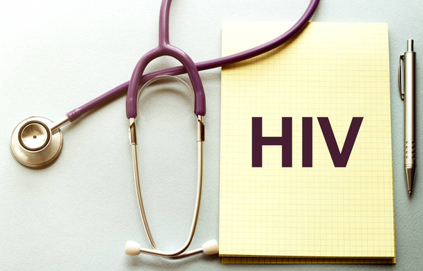 HIV written on a clipboard, Medical concept - Valokuva, kuva