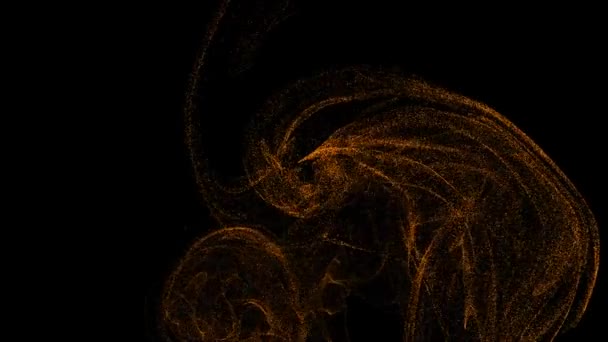 Slow Motion Fundo de luxo abstrato com partículas brilhantes bokeh sparkling, fundo Golden Progressive Particle bookeh. Fluído dourado, líquido. - Filmagem, Vídeo