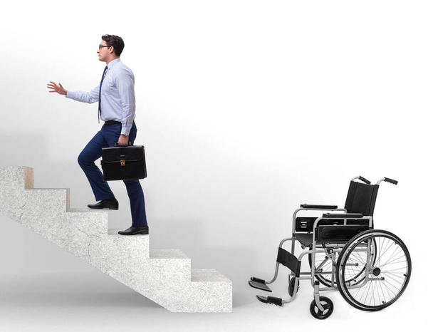 Barrierefreies Konzept mit Rollstuhl für Behinderte - Foto, Bild