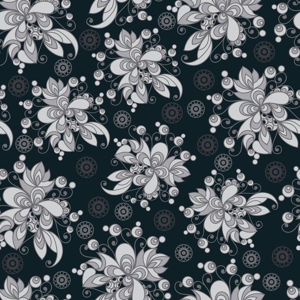 Seamless texture (pattern) in floral style. Suitable for design: cloth, web, wallpaper, packaging, wrapping. Vector illustration. - Vector, imagen