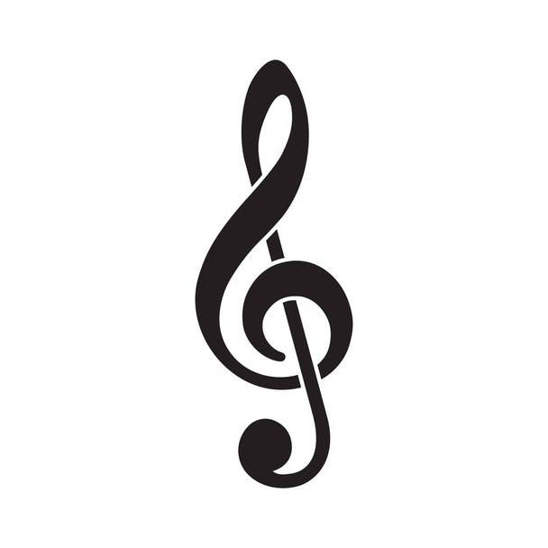 musica nota chiave icona simbolo disegno vettoriale illustrazione - Vettoriali, immagini