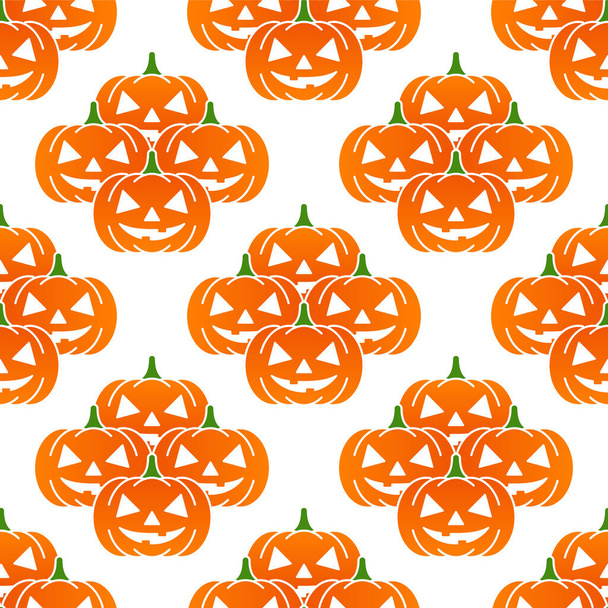 Muster halloween kürbisse design vektor illustration - Vektor, Bild