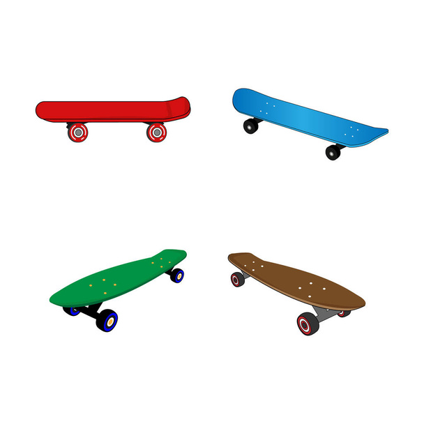conjunto de skates, ilustração vetorial simples
    - Vetor, Imagem