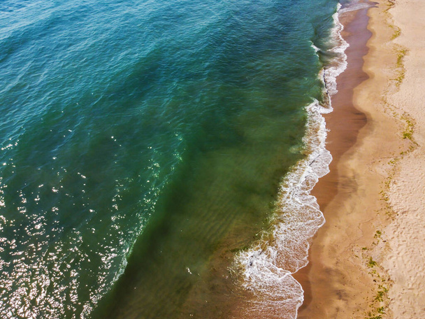Summer scenes sea and beach shot from the air - Φωτογραφία, εικόνα