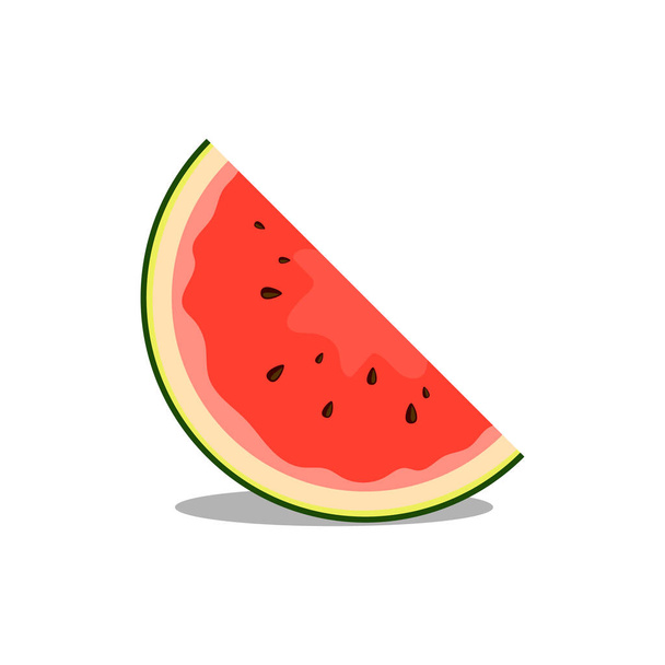 sandía fruta vector ilustración. bueno para la comida y la bebida, restaurante o diseño de verano. estilo de color plano
 - Vector, Imagen