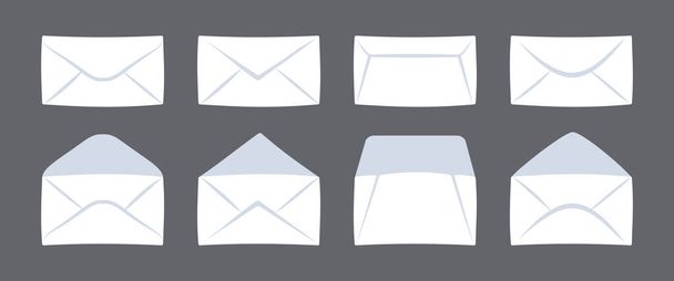 Attrappe Büro Briefumschlag eingestellt Lieferung Mail-Vektor - Vektor, Bild