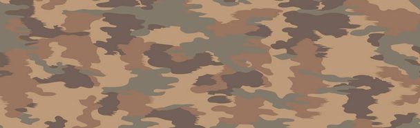 Katonai vagy vadászati panoráma khaki geometriai zökkenőmentes minta - Vektor illusztráció - Vektor, kép