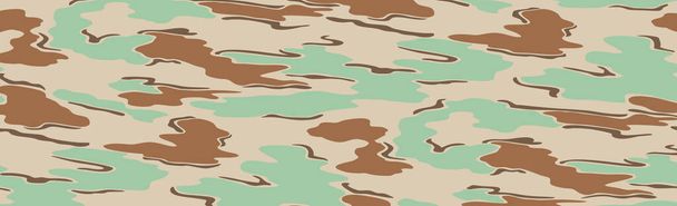 Vojenské nebo lovecké panoramatické khaki geometrické bezešvé vzor - Vektorové ilustrace - Vektor, obrázek