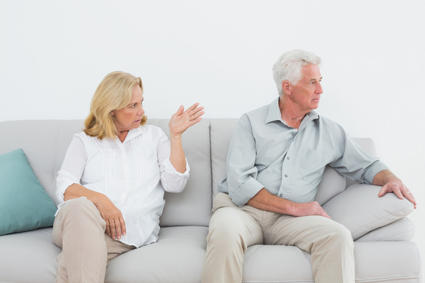 Displeased relaxed senior couple at home - Photo, Image