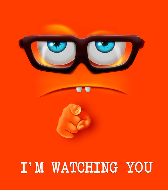 I'm watching you face. - Wektor, obraz