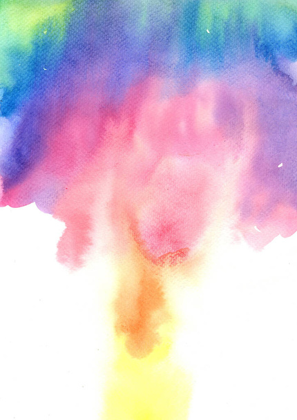 Colorato arcobaleno acquerello mano pittura grunge sfondo per la decorazione su holi festival. - Foto, immagini