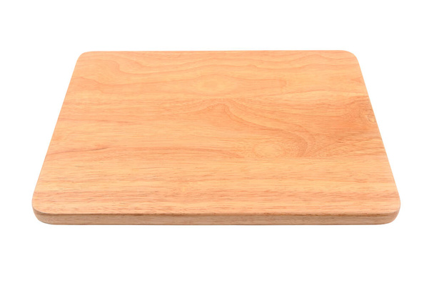 Planche à découper en bois marron sur fond blanc - Photo, image