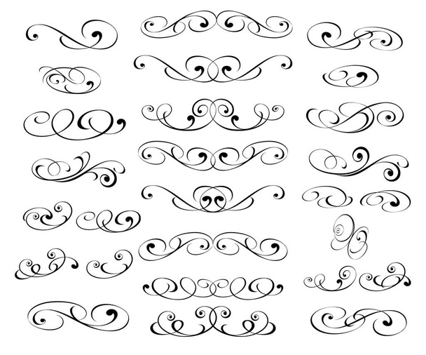 Calligraphic elegant design elements for your sophisticated designs. - Vector, Image