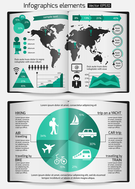 Set of infographics elements. - Вектор,изображение