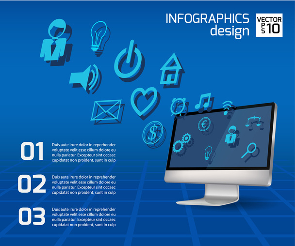 Infographics web design for your business ideas. - Vektör, Görsel