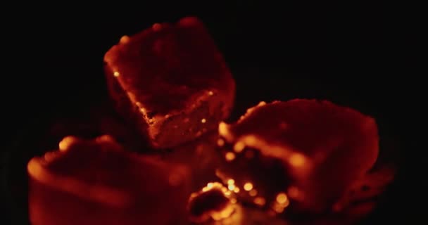 Embers in a cup of hookah at the asian cafe. - Materiał filmowy, wideo