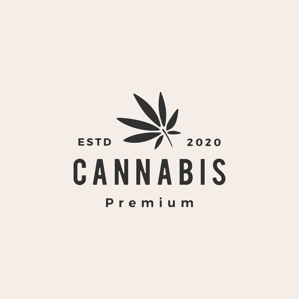 cannabis hipster vintage logo vector icon illustration - Vector, Image