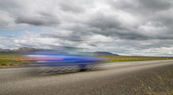 Islande en voiture, mouvement flou - Photo, image