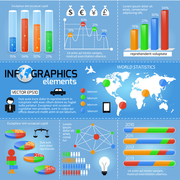Set of infographics elements. - Vettoriali, immagini