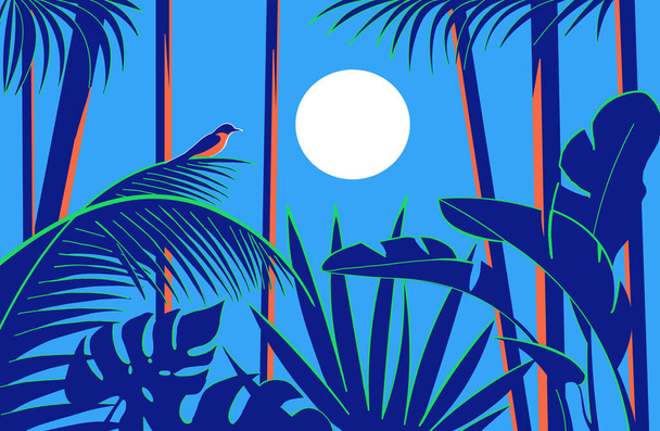 Ilustración digital sobre el tema de los árboles tropicales
 - Foto, Imagen