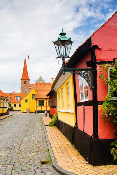 View of a typical street on Bornholm island, Denmark - Photo, Image