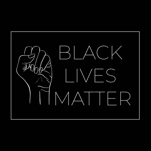  Siyahların hayatı önemlidir. Afrikalı Amerikalı kol hareketi - Vektör, Görsel