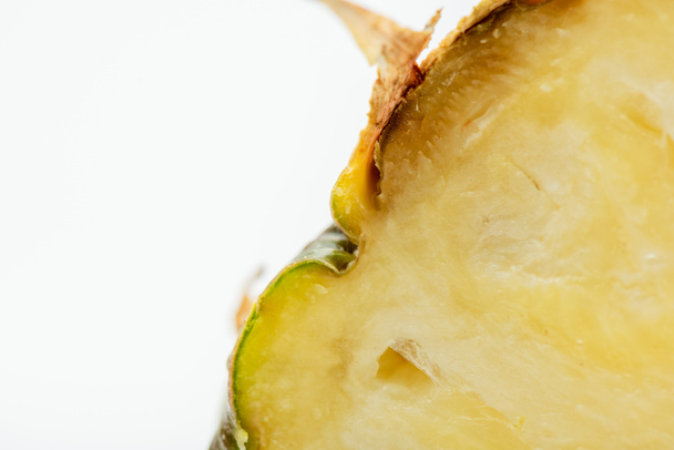 close up view of delicious sweet cut pineapple isolated on white - Photo, image