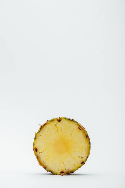 delicious sweet cut pineapple on white background - Photo, Image