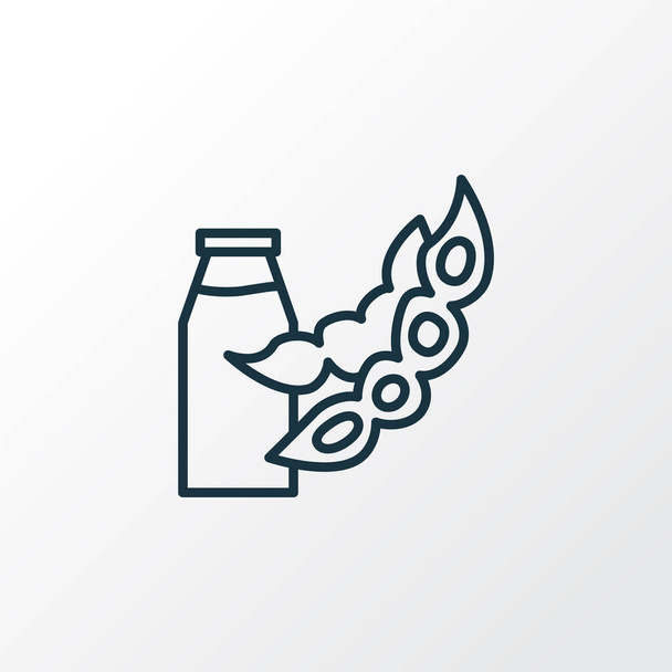 Caseificio icona linea simbolo. Elemento di latte di soia isolato di qualità premium in stile trendy. - Vettoriali, immagini