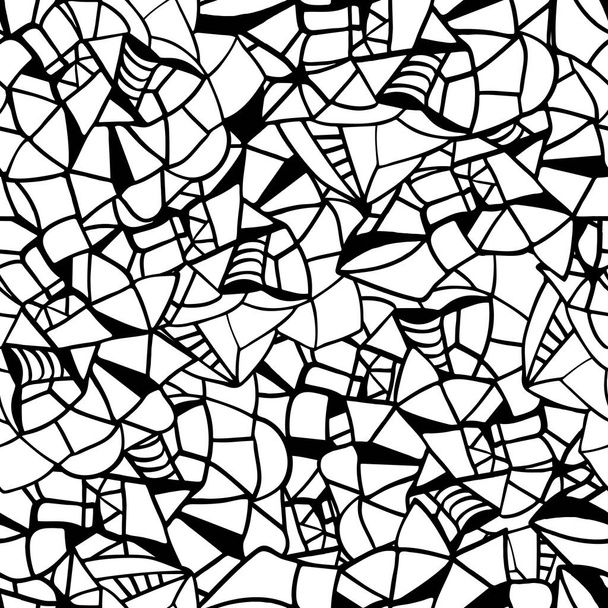 Absztrakt graffiti monokróm geometrikus zökkenőmentes minta - Vektor, kép