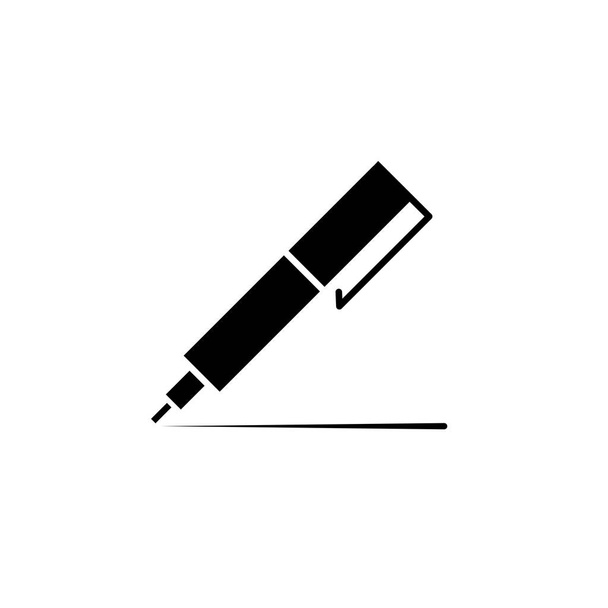 Illusztrációs vektor grafikus toll ikon. Irodai, szerszám, írószer, aláírás stb.. - Vektor, kép