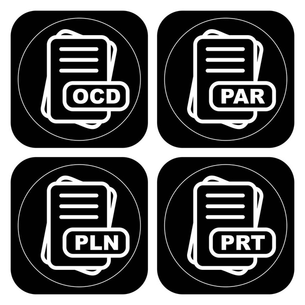Vector Set Of File Format Icons - Vector, Image