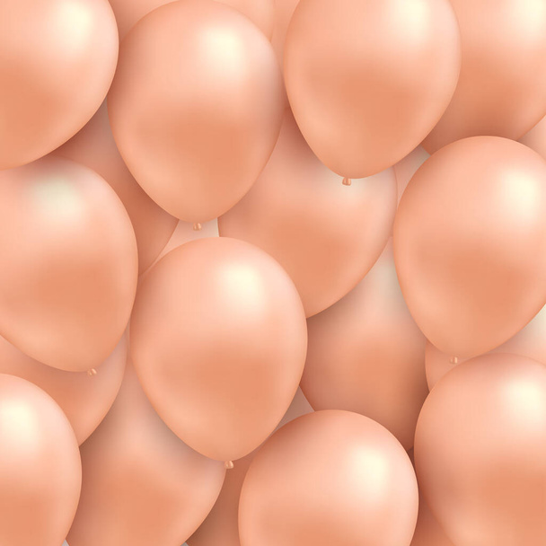Background with vector realistic helium balloons. - Vettoriali, immagini