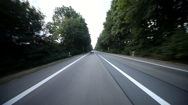 Auto projíždějící lesem - Záběry, video