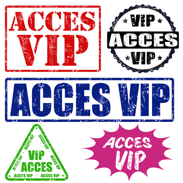Acces VIP stamps set - Vector, Image