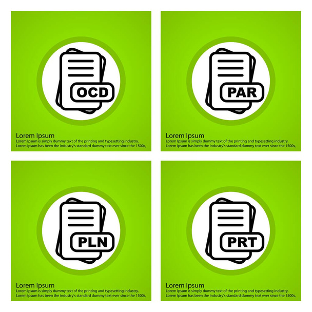 Set di icone in formato file, illustrazione vettoriale - Vettoriali, immagini