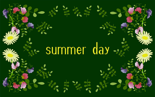 delicate floral pattern summer day - Vektor, Bild