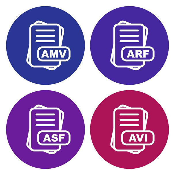 Set di icone in formato file, illustrazione vettoriale - Vettoriali, immagini
