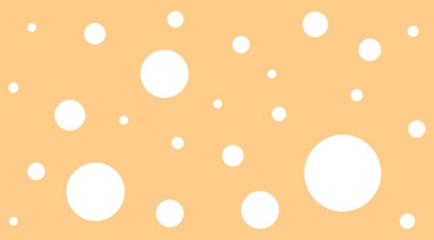 abstrakcyjna biała kropka na pomarańczowym pastelu miękka na tle, kropka biały wzór ładny, losowe rozproszone kropki, żółty brązowy miękkie i białe kropki wzór na tapetę konfetti - Wektor, obraz