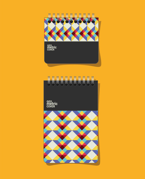 Geometrisches Cover-Notebooks Vektor-Design - Vektor, Bild