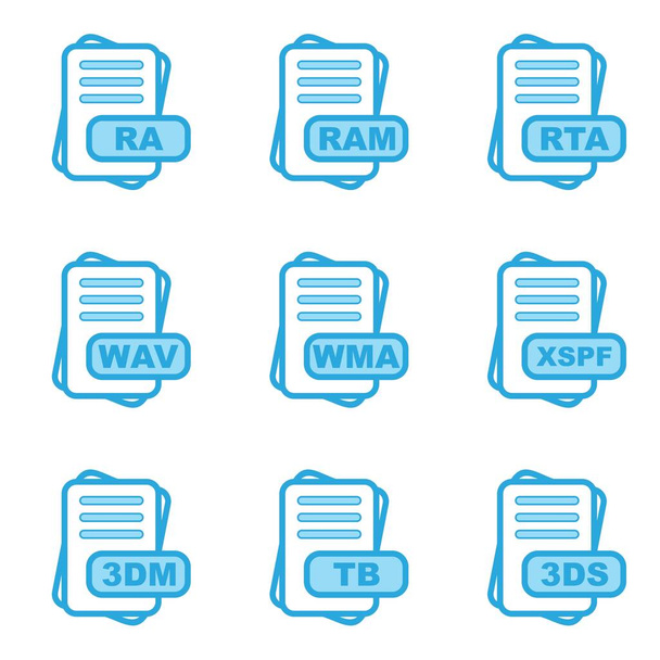 conjunto de ícones de vetor de negócios de documentos
 - Vetor, Imagem
