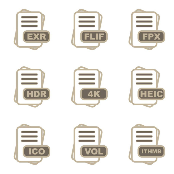set of business vector icons of documents - Vector, Image