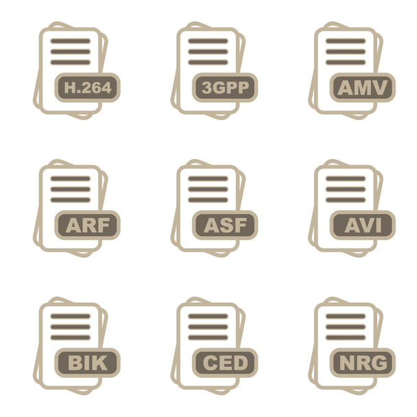 conjunto de iconos vectoriales de negocios de documentos
 - Vector, imagen