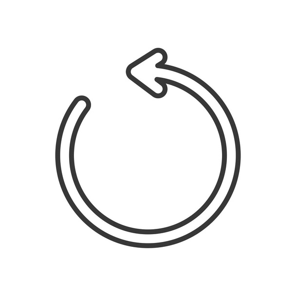 icône de flèche circulaire, style ligne - Vecteur, image