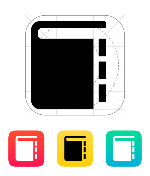 Book with pointers icon. - Vector, Imagen