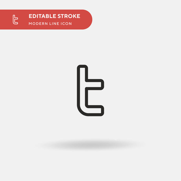Twitter Simple vector icon. Illustration symbol design template for web mobile UI element. Perfect color modern pictogram on editable stroke. Twitter icons for your business project - Vector, Image